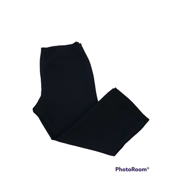 Talbots ~Woman Plus Size 20WP~Black Cropped Dress Pants High Rise Pockets Career - Picture 13 of 15